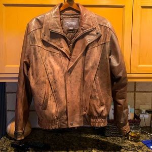 Men’s Wilson Leather Aviator Jacket excellent condition removable liner